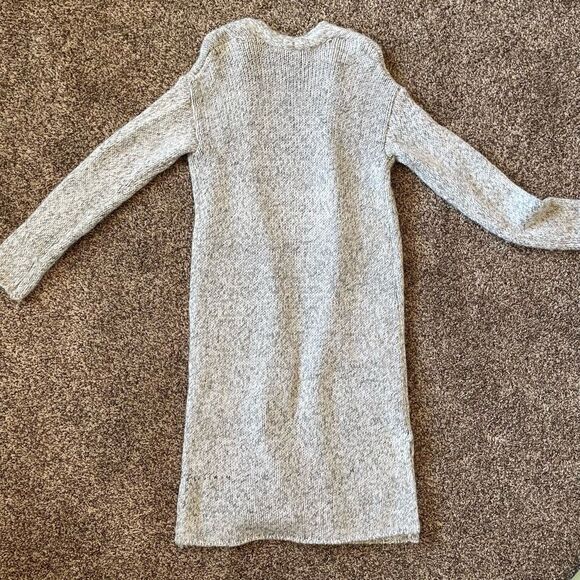 Gap long grey knit wool blend cardigan duster women’s size Small - Picture 10 of 10